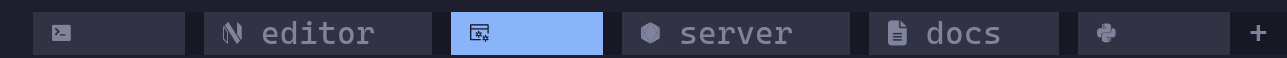 herdr-nerd-font-tab-name terminal tab bar showing Nerd Font icons